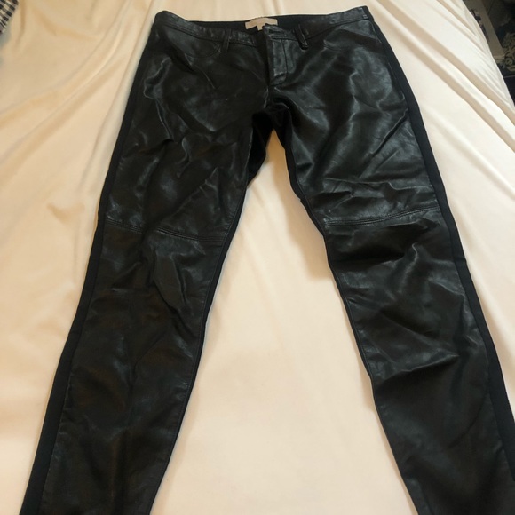 Banana Republic Pants - Banana republic leather front ankle pants Banana Republic Pants - Banana republic leather front ankle pants